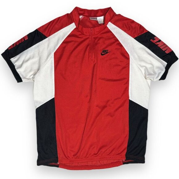 Nike Other - VTG 90s Nike Cycling Jersey Sz Large Colorblock Short Sleeve Half-Zip Pockets